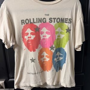 Daydreamer Rolling Stones Multicolor Graphic Tee - Cream Base